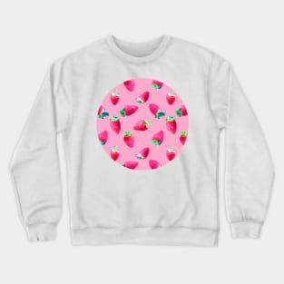 Pink Strawberry Pop Crewneck Sweatshirt